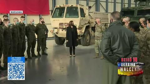 Wiceprezydent USA spotkała się w Warszawie z żołnierzami