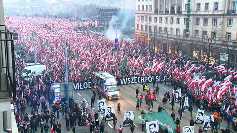 Pożar w mieszkaniu podczas Marszu Niepodległości