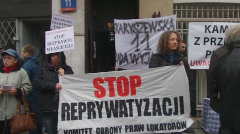 Tak wyglądał protest lokatorów ze Skaryszewskiej