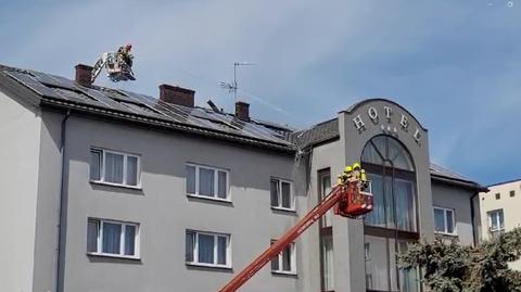 Zapaliła się instalacja fotowoltaiczna na dachu hotelu
