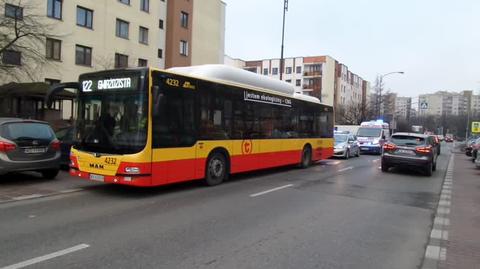 Autobus gwałtownie hamował na Kochanowskiego