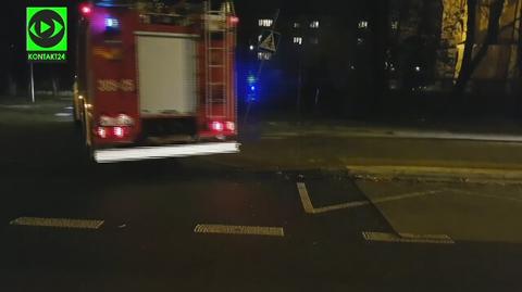 Pożar samochodu przy Dworcu Wileńskim