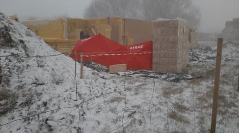 Wypadek na budowie w miejscowości Bieniewice (materiał z 20.01.2022)