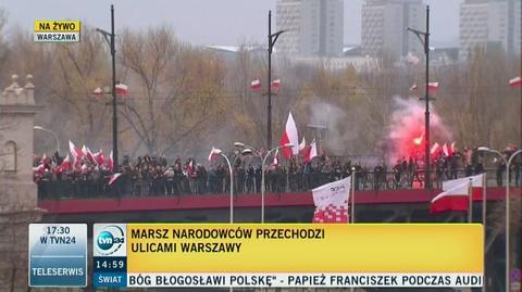 Reporter TVN24 o marszu