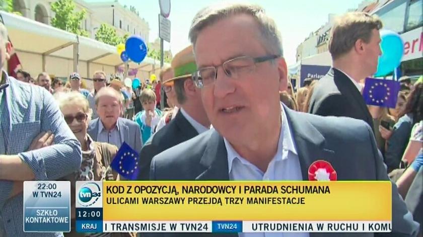 Bronisław Komorowski na paradzie