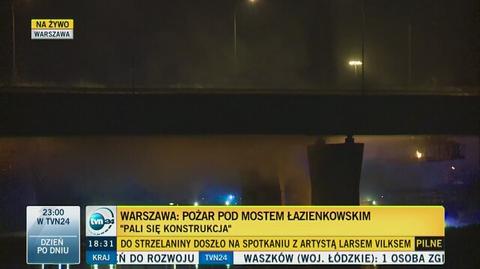 Pożar pod mostem Łazienkowskim