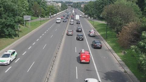 Korki po wypadku na Trasie Łazienkowskiej