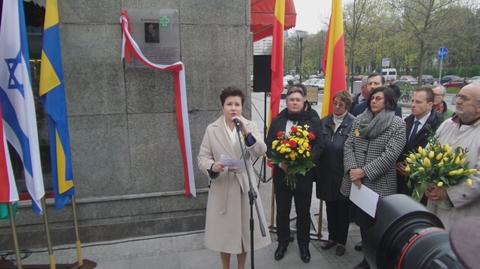 Hanna Gronkiewicz-Waltz odsłoniła tablicę Wallenberga