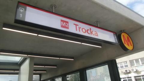 Zbita szyba na stacji Trocka