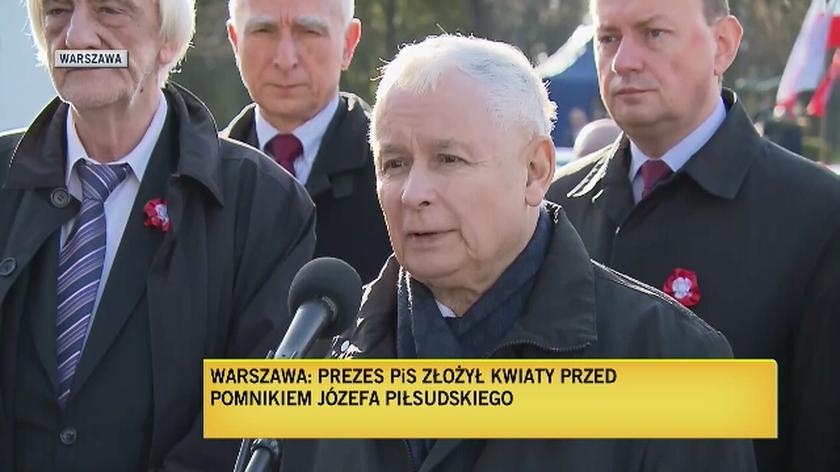 Fragment przemówienia Jarosława Kaczyńskiego 