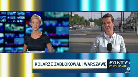 Kolarze zablokowali Warszawę