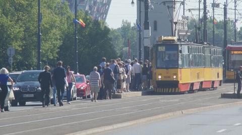 Awaria tramwaju na moście Poniatowskiego