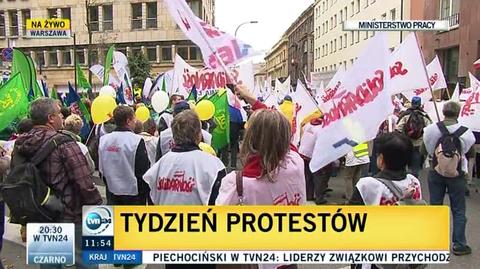 Związkowcy przyjechali do stolicy, by walczyć o spełnienie postulatów 