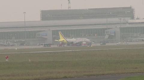 Samolot Germanwings z żółtymi barwami na ogonie lądował na Okęciu