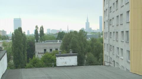 Widok na Warszawę z dachu Wydziału Psychologii UW