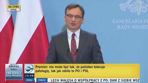 Konferencja premier Szydło i ministra Ziobry