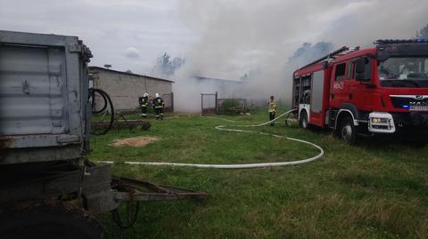 Pożar w miejscowości Grądy 