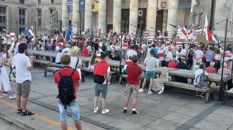 Manifestacja w geście solidarności z Białorusinami