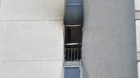 Pożar na 13. piętrze budynku przy Grzybowskiej