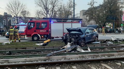 Poważny wypadek w centrum Warszawy