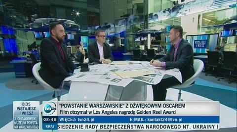 Twórcy "Powstania Warszawskiego" w studiu TVN24