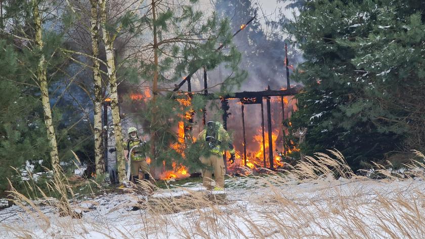 Pożar w miejscowości Parole koło Pruszkowa