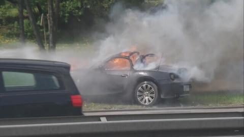 Pożar sportowego BMW