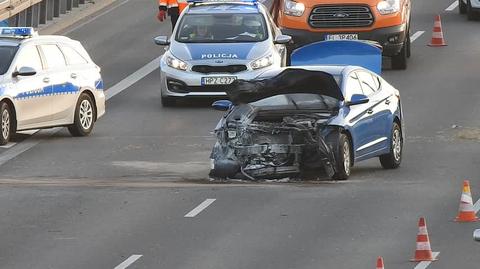 Zderzenie trzech aut na S8 koło Raszyna