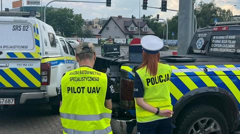 Policjanci użyli drona do kontrolowania przejść dla pieszych