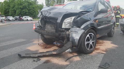 Wypadek na skrzyżowaniu Banacha i Żwirki i Wigury