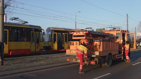 Zerwana sieć trakcyjna zablokowała tramwaje