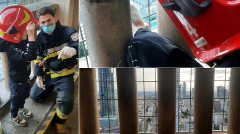 Warsaw firemen help 4-year-old whose head got stuck at skyscraper's 30th floor